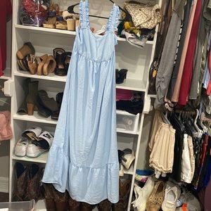 Blue maternity dress
